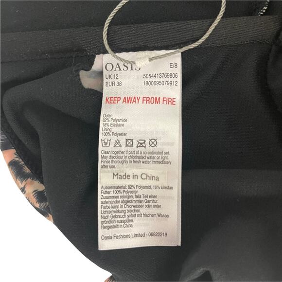 OASIS Bardot Bikini Top Leopard Animal Print Swim Beach Pink NWT Size UK12/US8 - Picture 9 of 10